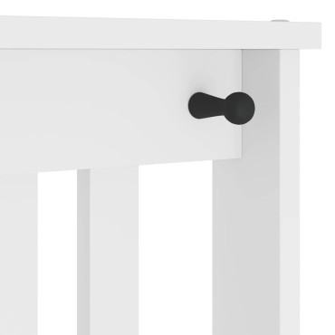vidaXL Δέντρο χωλ SANDENS Λευκό 45x40x159,5cm Πεύκο μασίφ ξύλο