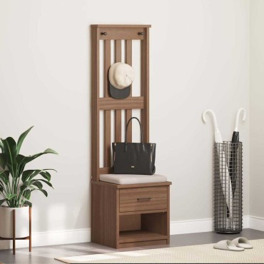 vidaXL Δέντρο χωλ "SANDENS" 45x40x159,5cmΠεύκο μασίφ ξύλο