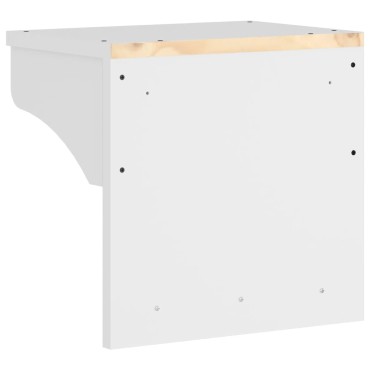 vidaXL Επίτοιχη κρεμάστρα παλτών SANDNES Λευκό 43x30x42 εκ. Πεύκο ξύλο