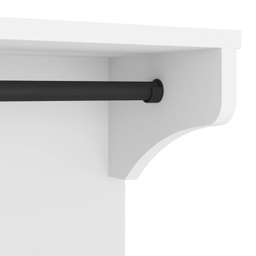 vidaXL Επίτοιχη κρεμάστρα παλτών SANDNES Λευκό 43x30x42 εκ. Πεύκο ξύλο