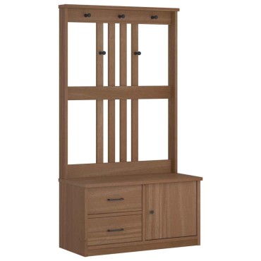vidaXL Δέντρο χωλ "SANDENS" 87x40x159,5cm Πεύκο μασίφ ξύλο