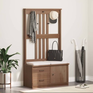 vidaXL Δέντρο χωλ "SANDENS" 87x40x159,5cm Πεύκο μασίφ ξύλο