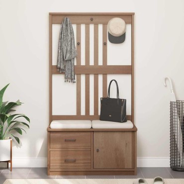 vidaXL Δέντρο χωλ "SANDENS" 87x40x159,5cm Πεύκο μασίφ ξύλο