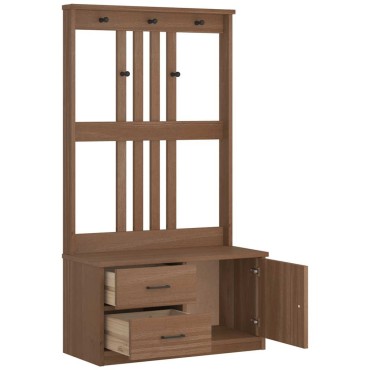 vidaXL Δέντρο χωλ "SANDENS" 87x40x159,5cm Πεύκο μασίφ ξύλο