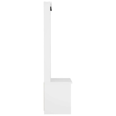 vidaXL Δέντρο χωλ SANDENS Λευκό 87x40x159,5cm Πεύκο μασίφ ξύλο