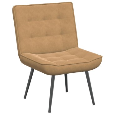 vidaXL Πολυθρόνα Relax Καφέ Βελούδινη με Σκαμπό 64x74x84 cm 1 τεμ.