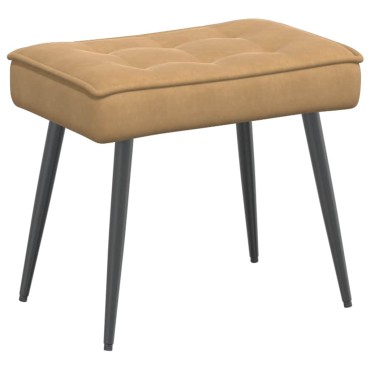 vidaXL Πολυθρόνα Relax Καφέ Βελούδινη με Σκαμπό 64x74x84 cm 1 τεμ.