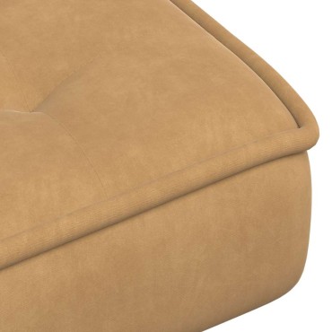 vidaXL Πολυθρόνα Relax Καφέ Βελούδινη με Σκαμπό 64x74x84 cm 1 τεμ.