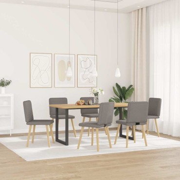 vidaXL Καρέκλες Τραπεζαρίας 6 τεμ. Χρώμα Taupe Υφασμάτινες 45x54x86 cm
