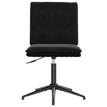 vidaXL Καρέκλα Τραπεζαρίας Μαύρη Βελούδινη 44x50x(74-84) cm 1 τεμ.