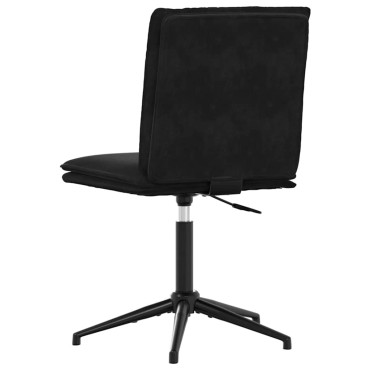 vidaXL Καρέκλα Τραπεζαρίας Μαύρη Βελούδινη 44x50x(74-84) cm 1 τεμ.