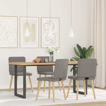 vidaXL Καρέκλες Τραπεζαρίας 4 τεμ. Taupe Υφασμάτινες 45x54x86 cm