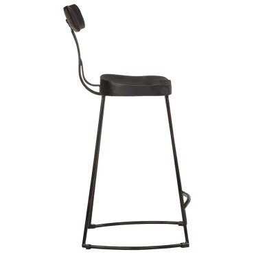 vidaXL Σκαμπό Μπαρ 2 τεμ. Μαύρα 49x43x88cm από Μασίφ Ξύλο Μάνγκο