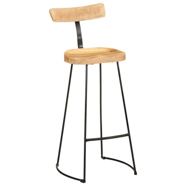 vidaXL Σκαμπό Μπαρ 2 τεμ. 49x43x103cm από Μασίφ Ξύλο Μάνγκο