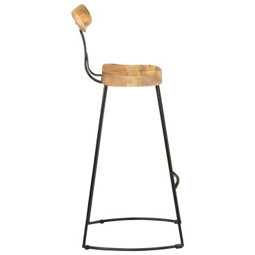 vidaXL Σκαμπό Μπαρ 2 τεμ. 49x43x103cm από Μασίφ Ξύλο Μάνγκο