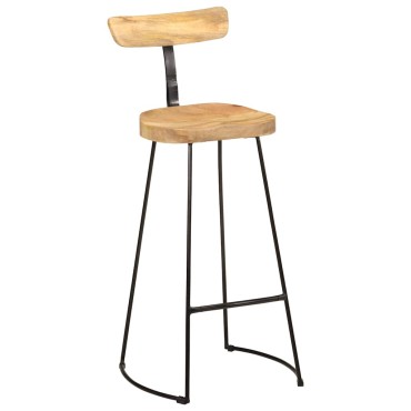 vidaXL Σκαμπό Μπαρ 2 τεμ. 49x43x103cm από Μασίφ Ξύλο Μάνγκο