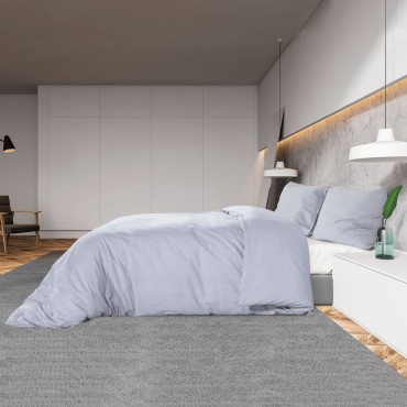 vidaXL Σετ Παπλωματοθήκης Γκρι 260 x 220 εκ. Βαμβακερό