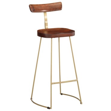 vidaXL Σκαμπό Μπαρ 2 τεμ. 49x43x103cm από Μασίφ Ξύλο Μάνγκο