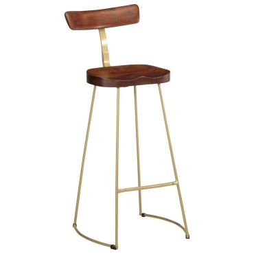 vidaXL Σκαμπό Μπαρ 2 τεμ. 49x43x103cm από Μασίφ Ξύλο Μάνγκο