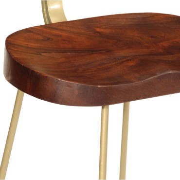 vidaXL Σκαμπό Μπαρ 2 τεμ. 49x43x103cm από Μασίφ Ξύλο Μάνγκο