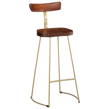 vidaXL Σκαμπό Μπαρ 2 τεμ. 49x43x103cm από Μασίφ Ξύλο Μάνγκο