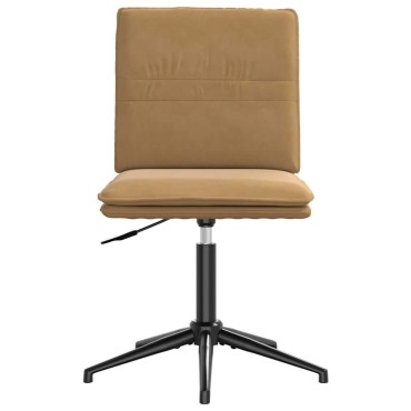 vidaXL Καρέκλα Τραπεζαρίας Καφέ Βελούδινη 44x50x(74-84) cm 1 τεμ.
