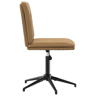 vidaXL Καρέκλα Τραπεζαρίας Καφέ Βελούδινη 44x50x(74-84) cm 1 τεμ.