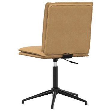 vidaXL Καρέκλα Τραπεζαρίας Καφέ Βελούδινη 44x50x(74-84) cm 1 τεμ.
