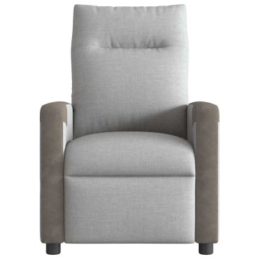 vidaXL καρέκλα ανάκλισης μασάζ Cloud Grey Fabric 50x54cm