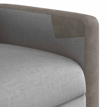 vidaXL καρέκλα ανάκλισης μασάζ Cloud Grey Fabric 50x54cm