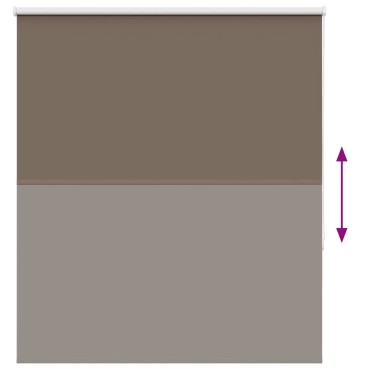vidaXL Ρολέρ Μπλακάουτ Coffee 135x130 εκ. Πλάτος υφάσματος 131,6εκ.
