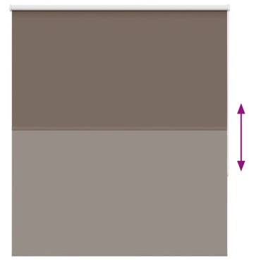 vidaXL Ρολέρ Μπλακάουτ Coffee 125x130 εκ. Πλάτος υφάσματος 121,6 εκ.