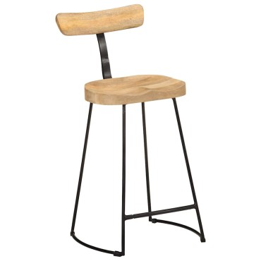 vidaXL Σκαμπό Μπαρ 2 τεμ. 49x43x88cm από Μασίφ Ξύλο Μάνγκο