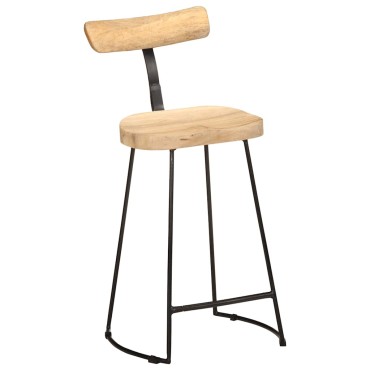 vidaXL Σκαμπό Μπαρ 2 τεμ. 49x43x88cm από Μασίφ Ξύλο Μάνγκο