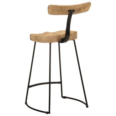 vidaXL Σκαμπό Μπαρ 2 τεμ. 49x43x88cm από Μασίφ Ξύλο Μάνγκο