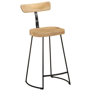 vidaXL Σκαμπό Μπαρ 2 τεμ. 49x43x88cm από Μασίφ Ξύλο Μάνγκο