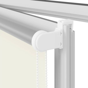 vidaXL Ρολέρ Μπλακάουτ Υπόλευκη 125x210 εκ. Πλάτος υφάσματος 121,6 εκ.
