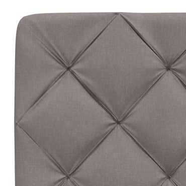 vidaXL Κρεβάτι με Στρώμα Taupe 100 x 200 εκ. Υφασμάτινο