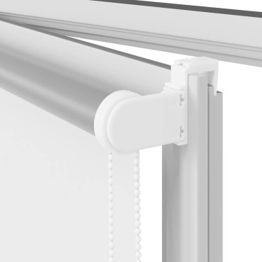 vidaXL Ρολέρ Μπλακάουτ Λευκό 130x150 εκ. Πλάτος υφάσματος 126,6εκ.