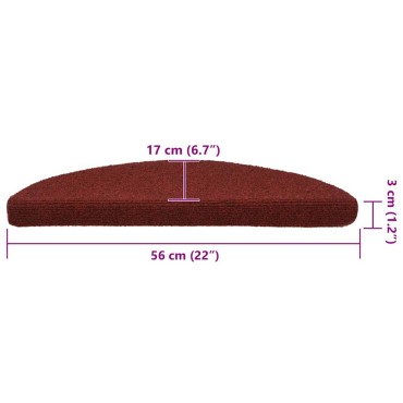 vidaXL Πατάκια Σκάλας Αυτοκόλλητα 30 τεμ. Γκρι 56 x 17 x 3 εκ.