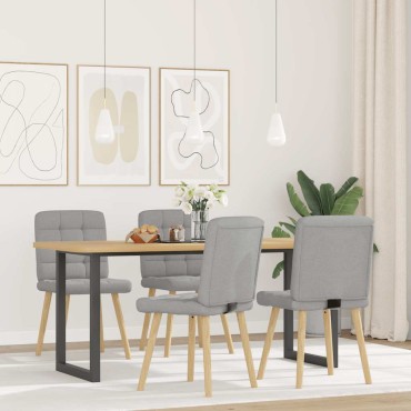 vidaXL Καρέκλες τραπεζαρίας 4 τεμ. Cloud Grey Fabric 45x54x86 cm