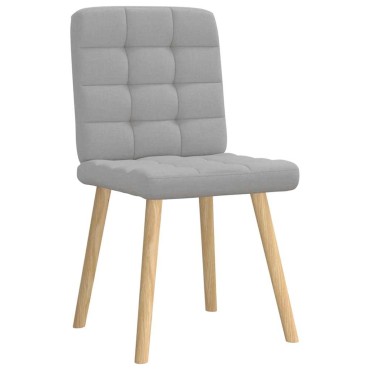 vidaXL Καρέκλες τραπεζαρίας 4 τεμ. Cloud Grey Fabric 45x54x86 cm