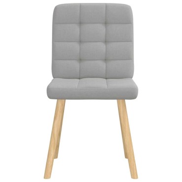 vidaXL Καρέκλες τραπεζαρίας 4 τεμ. Cloud Grey Fabric 45x54x86 cm