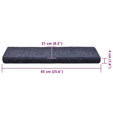 vidaXL Πατάκια Σκάλας Αυτοκόλλητα 30 τεμ. Μπλε 65x21x4 εκ.