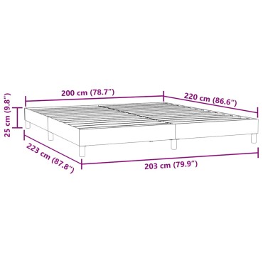 vidaXL Κρεβάτι Boxspring χωρίς Στρώμα Ροζ 200x210 εκ. Βελούδινο