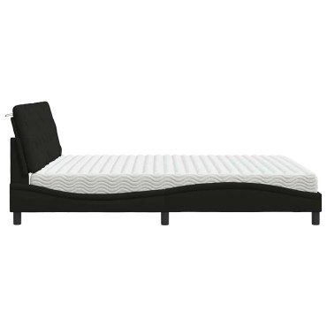 vidaXL Κρεβάτι Μαύρο 180x200 εκ. Υφασμάτινο
