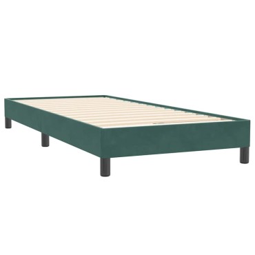 vidaXL Box Spring κρεβάτι χωρίς στρώμα σκούρο πράσινο 80x220εκ