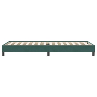 vidaXL Box Spring κρεβάτι χωρίς στρώμα σκούρο πράσινο 80x220εκ