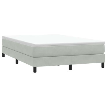 vidaXL Κρεβάτι Boxspring χωρίς Στρώμα Ανοιχτό Γκρι 140x220 εκ.