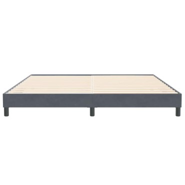 vidaXL Κρεβάτι Boxspring χωρίς Στρώμα Σκούρο Γκρι 200x210 εκ Βελούδινο